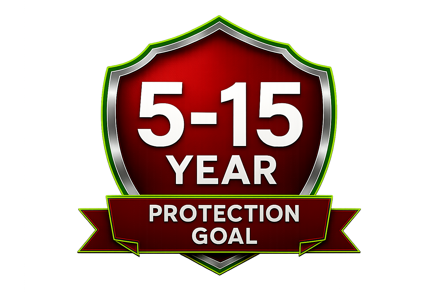 5-15 year roof life extension goal badge